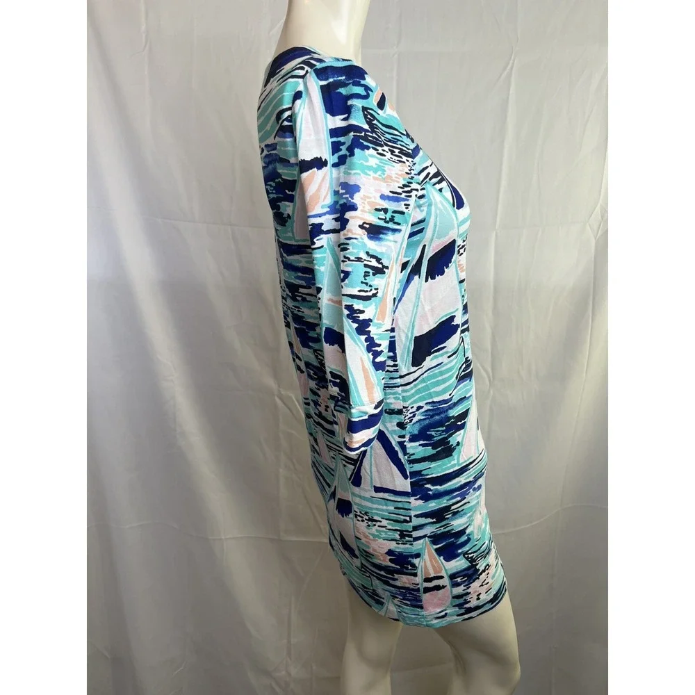 LILLY PULITZER Girls Size XL 12-14 Dress SAILBOAT Beach Colorful Preppy